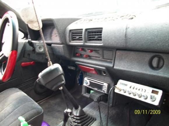mostly finished interior with CB installed