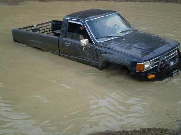 Toyota in the pond!