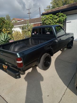 Custom paint, Rhino bed lining, custom rims, tinted windows, tinted rear signals, super bright LED signal bulbs