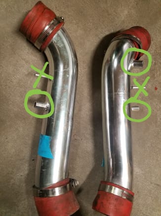 I know these go to the throttle bodies but one has 2 hose ports and the other has 3. I think the one with 2 goes on the left and the one with 3 goes on the right?
So the 2 small ports are for the EGR and PRVR system so I will cap those.
However the remaining larger ports, I don't know where they are supposed to attach to...???