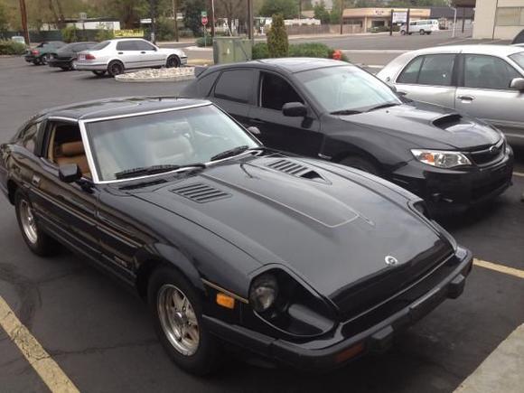 The 280zx with my current daily driver the 2012 WRX