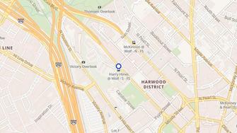 Map for Bradford Homesuites on  Wolf St - Dallas, TX