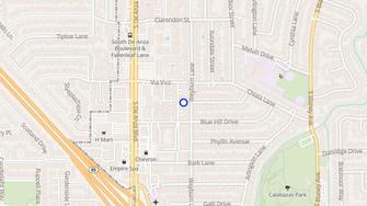 Map for Blue Hills West Apartments on  Weyburn Lane - San Jose, CA