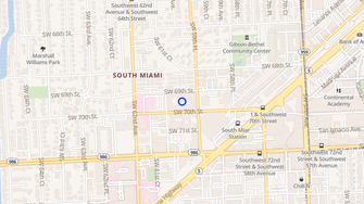 Map for Valencia Apartments - South Miami, FL