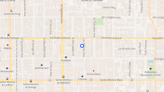 Map for Las Palmas Apartments - Los Angeles, CA