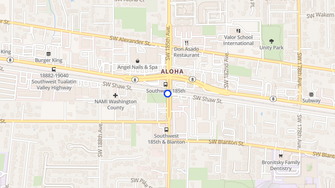 Map for Cascade Woods Apartments - Aloha, OR