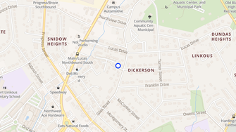 Map for Hearthstone Apartments - Blacksburg, VA