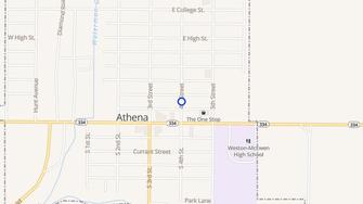 Map for Sunset Senior Housing - Athena, OR