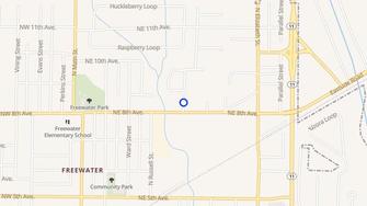 Map for Washington Park Apartments - Milton-Freewater, OR