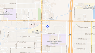 Map for Cedar Wood Apartments - Fresno, CA