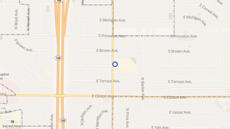 Map for Coco Palms Apartments - Fresno, CA
