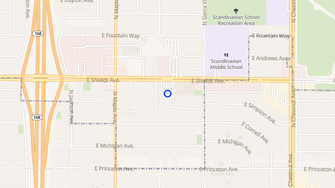 Map for Teakwood Apartments - Fresno, CA