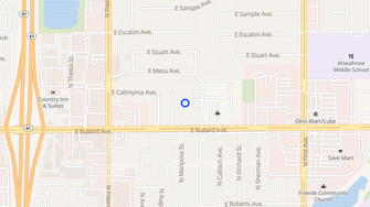 Map for Northbrook Apartments - Fresno, CA