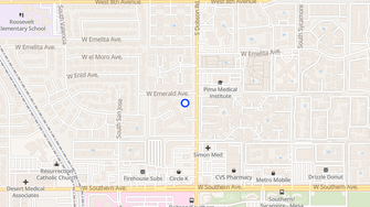 Map for Emerald Apartments - Mesa, AZ