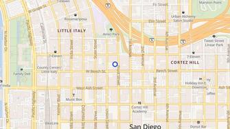 Map for Centre City Apartments - San Diego, CA