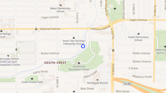 Map for Park Southcrest Apartments - San Diego, CA