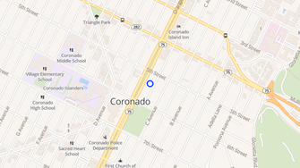 Map for 525 Orange Avenue Apartments - Coronado, CA