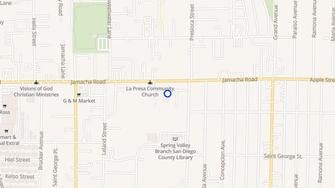 Map for San Martin De Porres Apartments - Spring Valley, CA