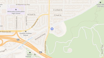 Map for Heritage Oaks Senior Apartment - Glendora, CA