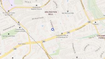 Map for Harvey Hall Apartments - Arlington, VA