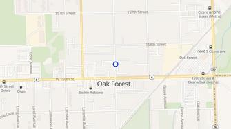 Map for Le Claire Station Apts - Oak Forest, IL