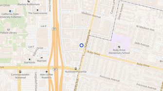 Map for Montclaire Apartments - Fullerton, CA