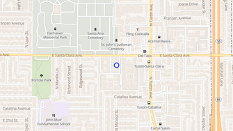 Map for Santa Clara East Apartments - Santa Ana, CA