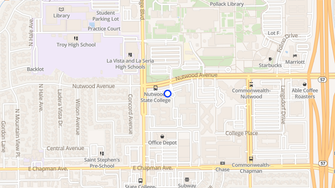 Map for University Crossings  - Fullerton, CA