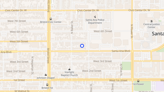 Map for City Center Apartments - Santa Ana, CA