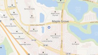 Map for Just Off Main Townhomes - Maple Grove, MN