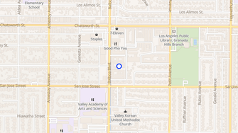 Map for Balboa Courtyard - Granada Hills, CA