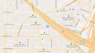 Map for Stanley Oaks Apartment - Glendale, CA