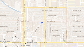 Map for Prime Valerio Apartments - Van Nuys, CA