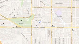 Map for Floralita Apartments - Sunland, CA