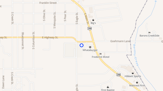 Map for Eagle Apartments - Fredericksburg, TX