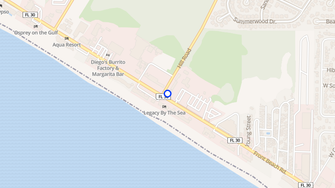Map for Blue Water Inn - Panama City Beach, FL