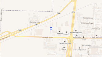 Map for Ponderosa Apartments - Commerce, TX