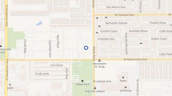 Map for Kirby Terrace Senior Apts - Hemet, CA