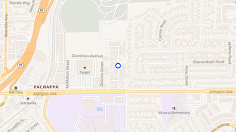 Map for Quail Creek Apartments - Riverside, CA