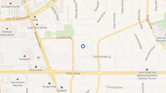 Map for Garden Village Apartments  - Sacramento, CA