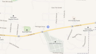 Map for Heritage Village Apartments - Booneville, AR
