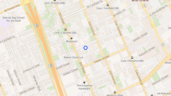 Map for Alexandrine Square Apartments - Detroit, MI