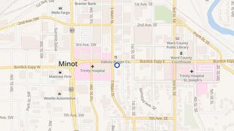 Map for Apartments on Main - Minot, ND