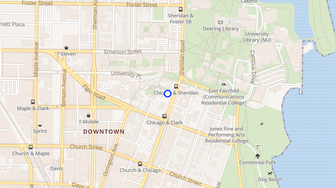 Map for Allison Residence Hall - Evanston, IL