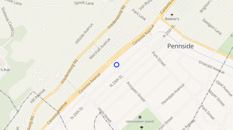 Map for Pennside Court Apartments - Reading, PA