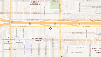 Map for Pinewood Apartments - Tulsa, OK