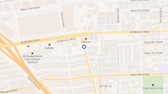 Map for Olivera Senior Apartments - Pomona, CA