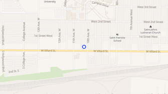 Map for Blue Hawk Square Apartments - Dickinson, ND