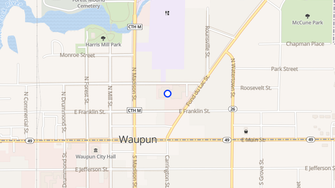 Map for Whispering Oaks Apartments - Waupun, WI