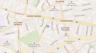 Map for 26 Allston Street - Allston, MA